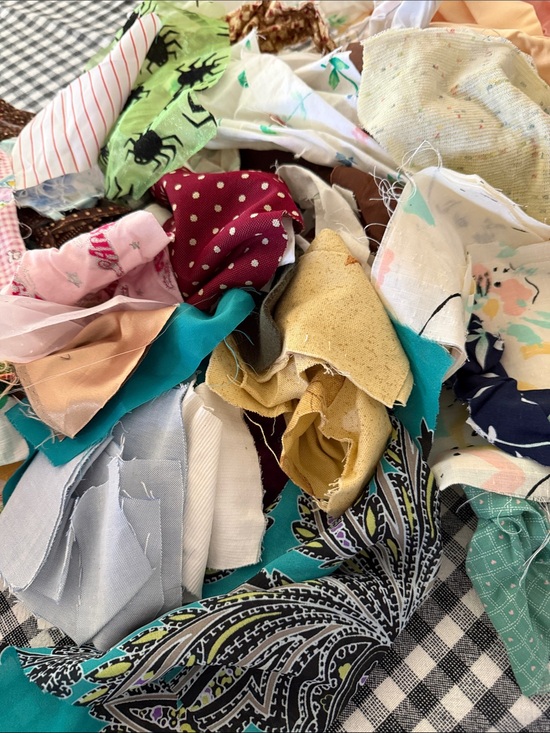 Fabric Other - Mixed Fabric Scraps Bundle - Multi-Color Craft Pack